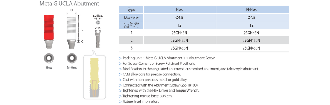 Meta G UCLA Abutment